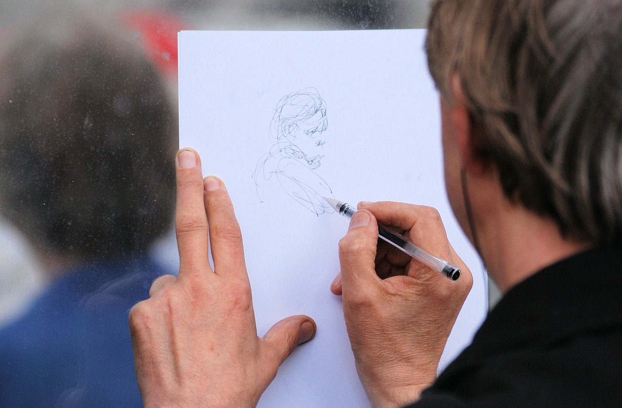 artist drawing artistic free photo