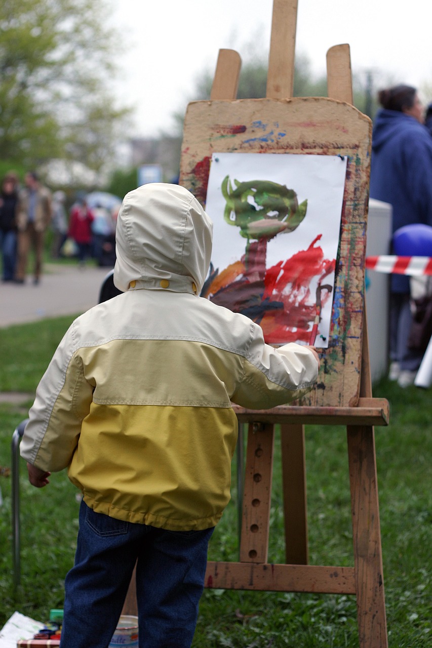 artist painter boy free photo