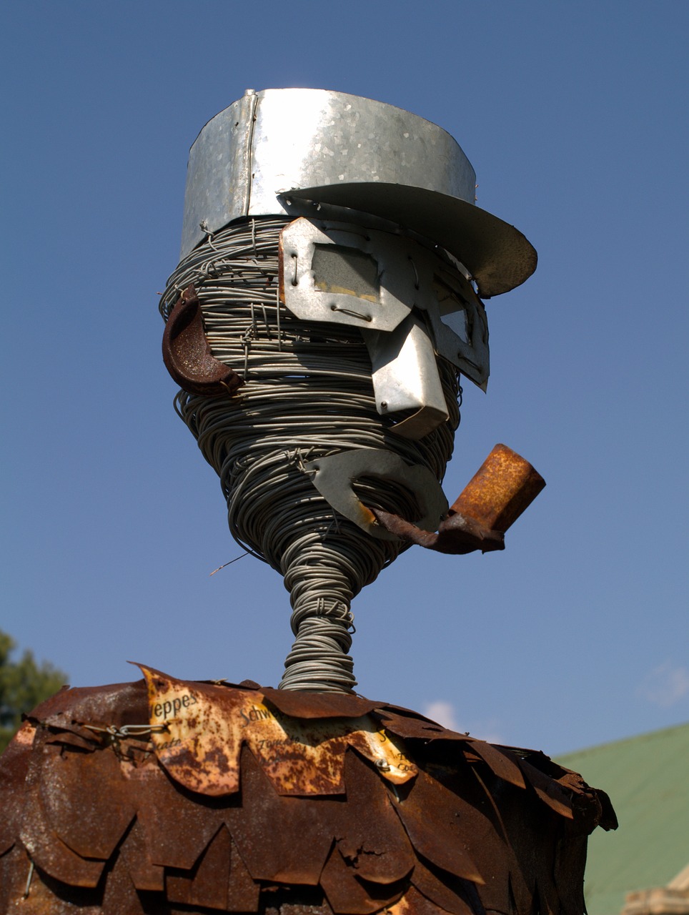 metal face artistic sculpture free photo