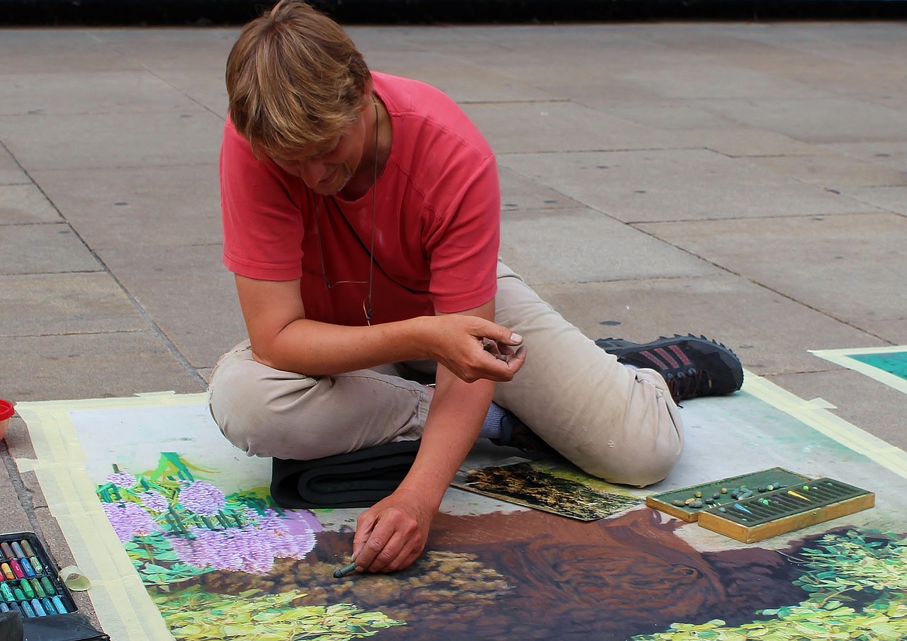 artists street painting painting free photo