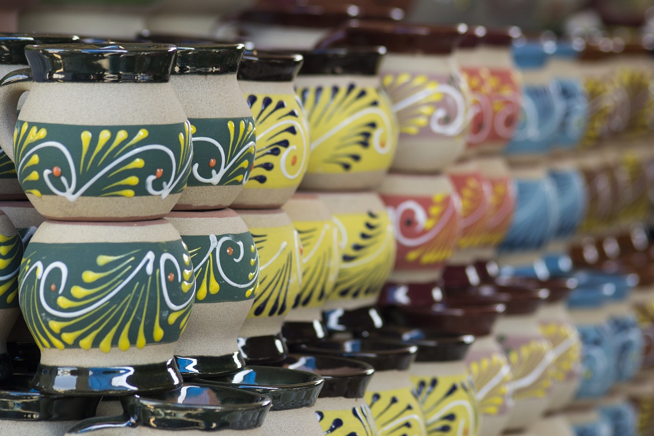 arts and crafts ceramic cups free photo