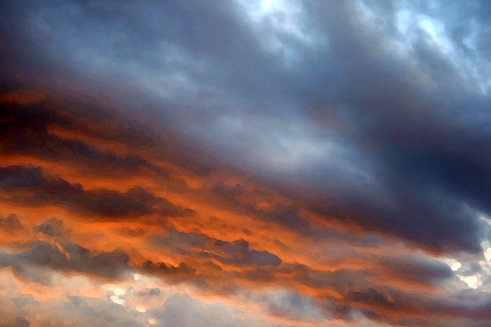cloud sunset streaks free photo