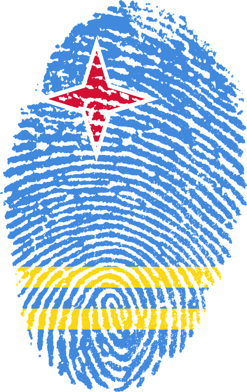 aruba flag fingerprint free photo