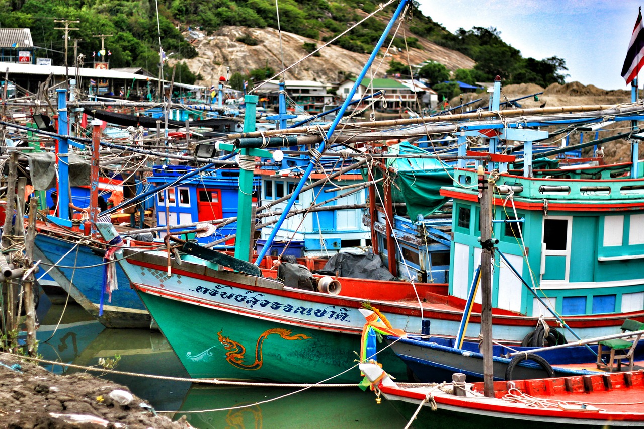 as the boat sea mountains free photo