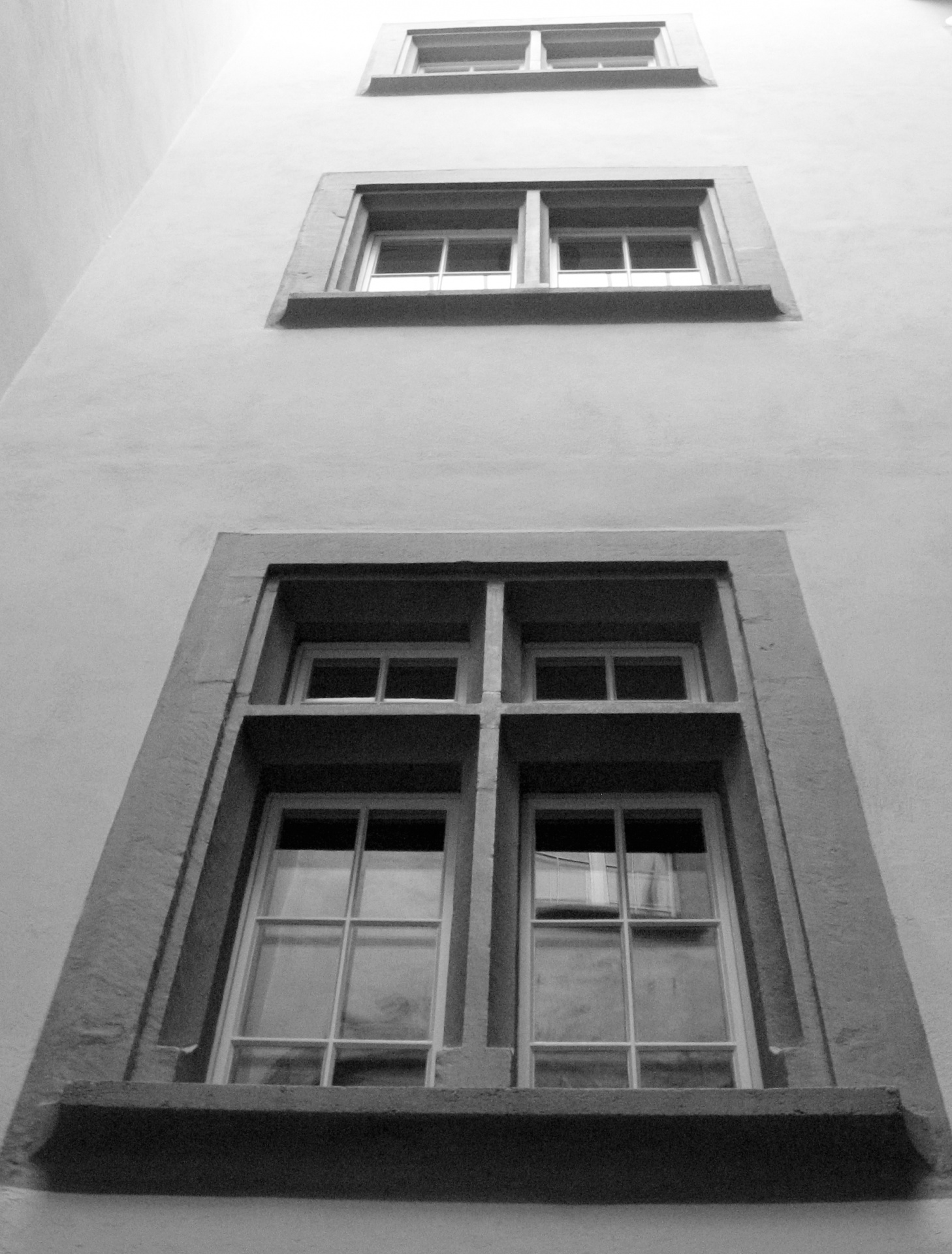 black white building window free photo