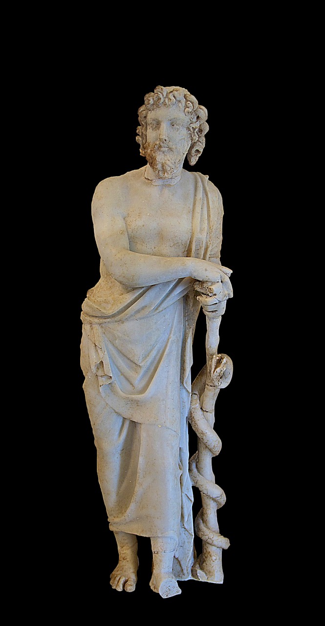 asclepius statue greece free photo
