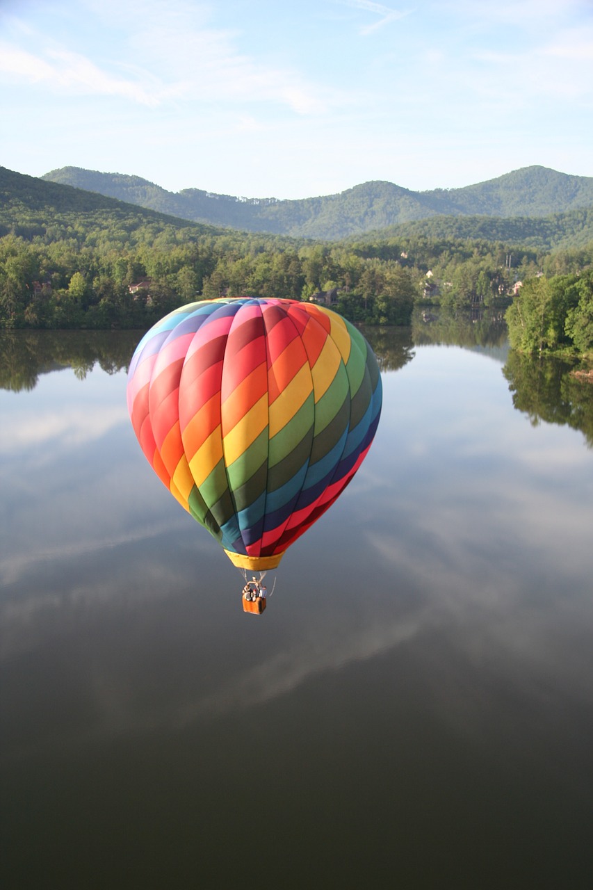 asheville hot air balloon mountain free photo