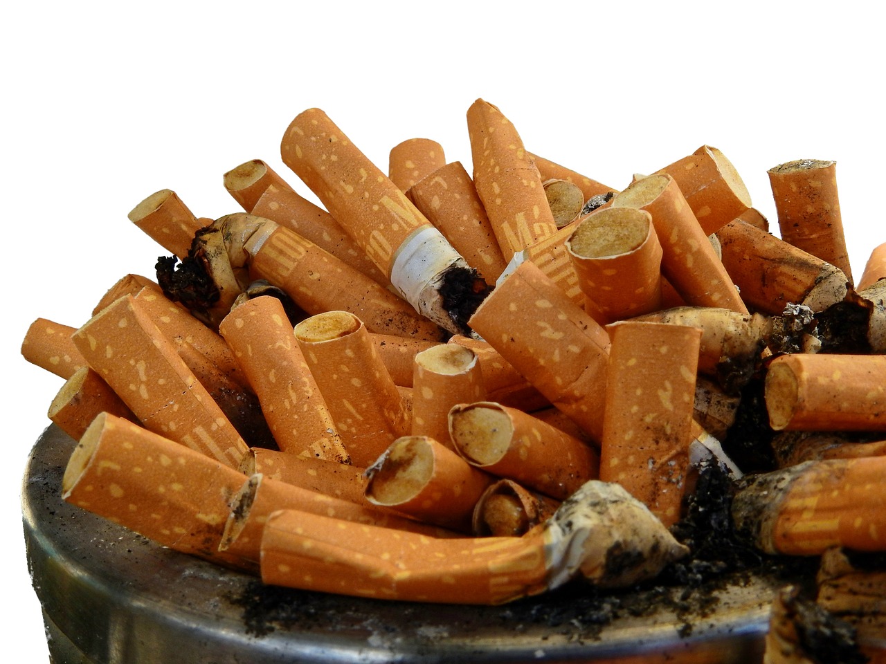 ashtray tilt cigarette butts free photo