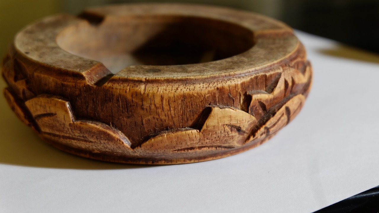 ashtray items wooden objects free photo