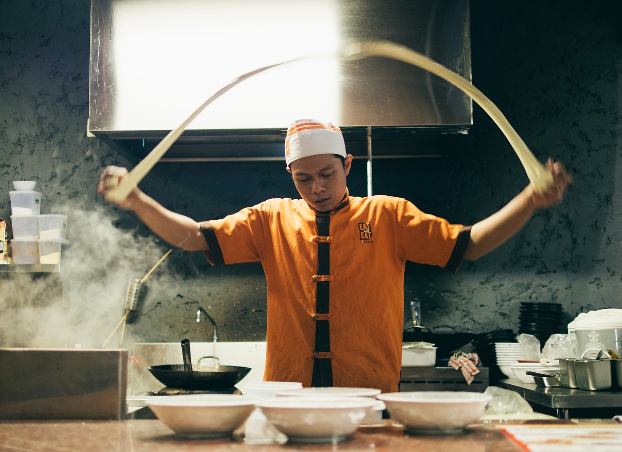 asian cuisine chef cooking free photo