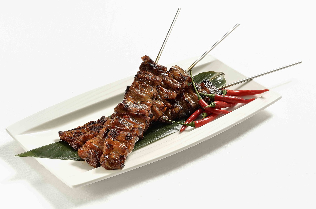 asian food barbecue meat free photo