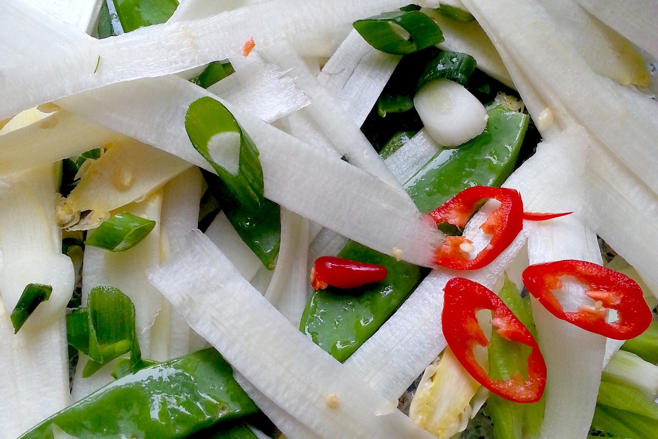 asparagus salad chili free photo