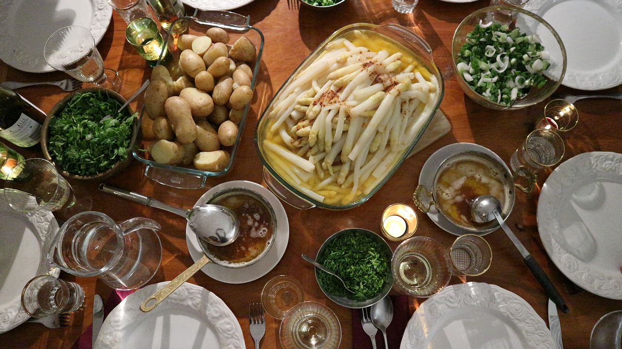 asparagus table potato free photo