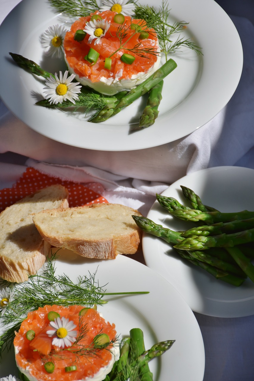 asparagus green starter asparagus salad free photo