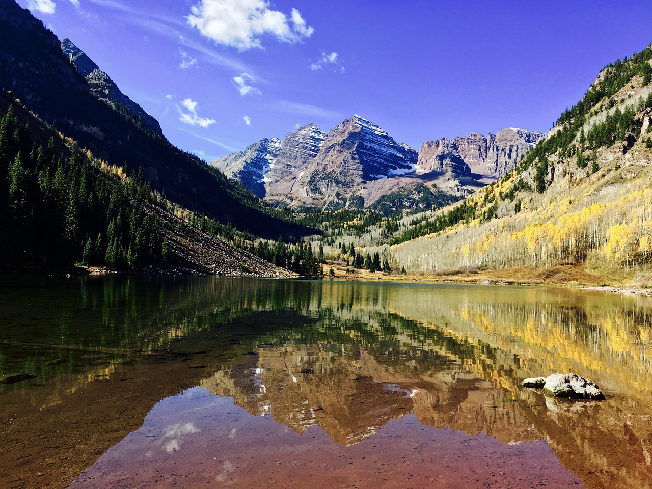 aspen maroon bells colorado free photo