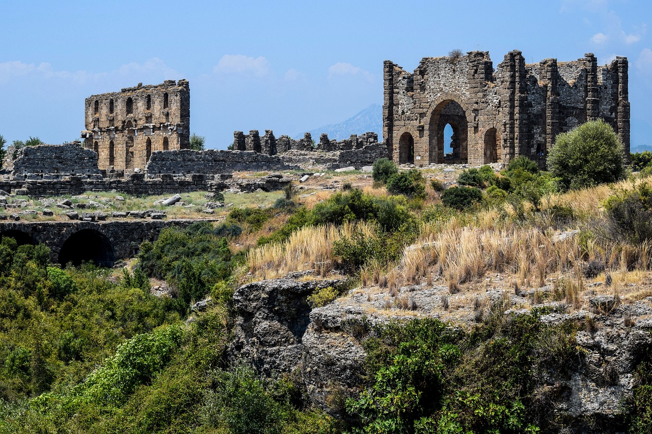 aspendos  old town  history free photo