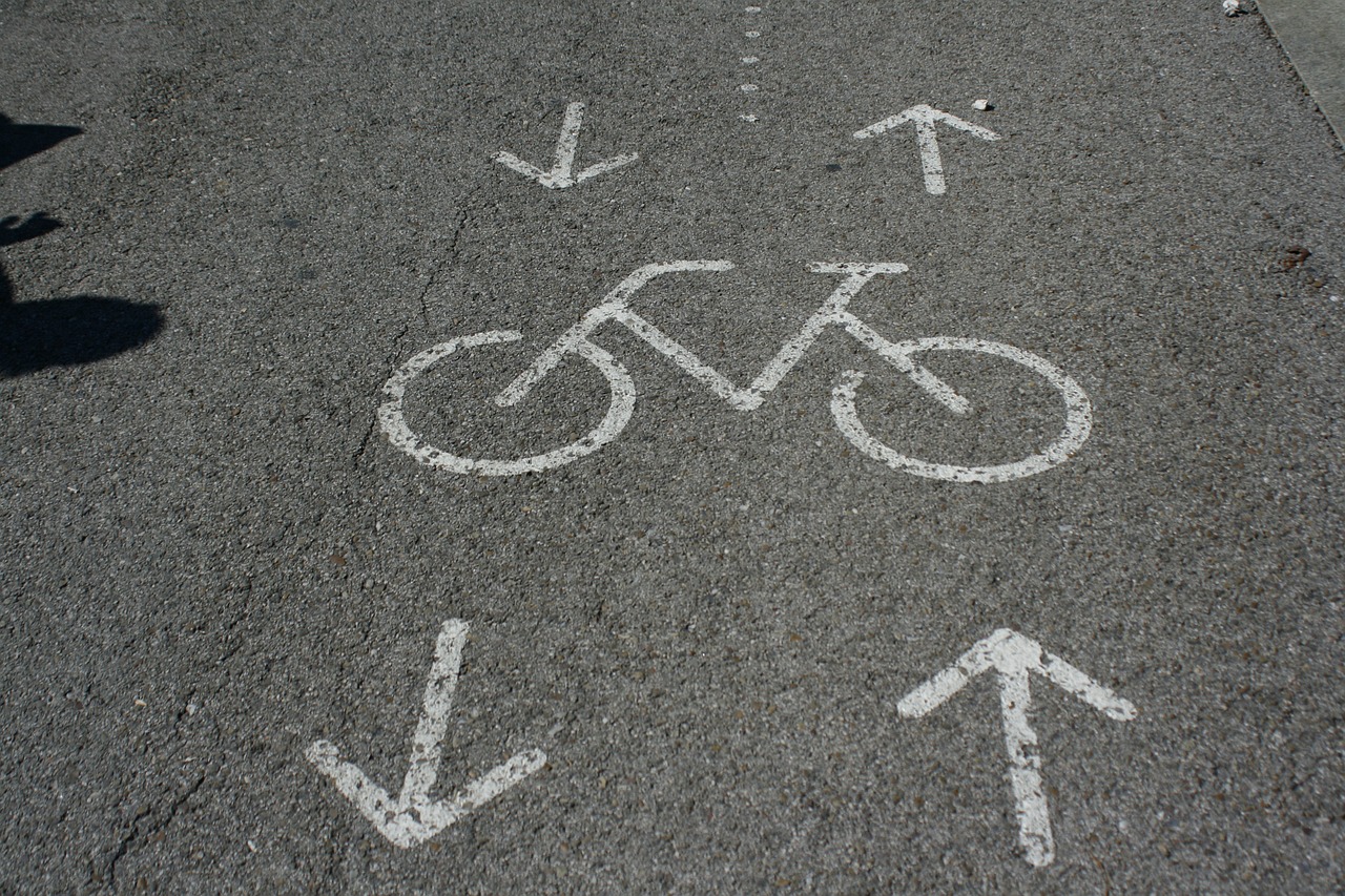 asphalt bike path bicycle free photo