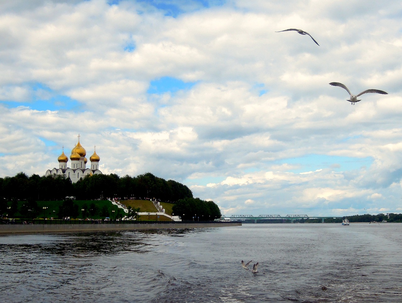 assumption cathedral river free photo