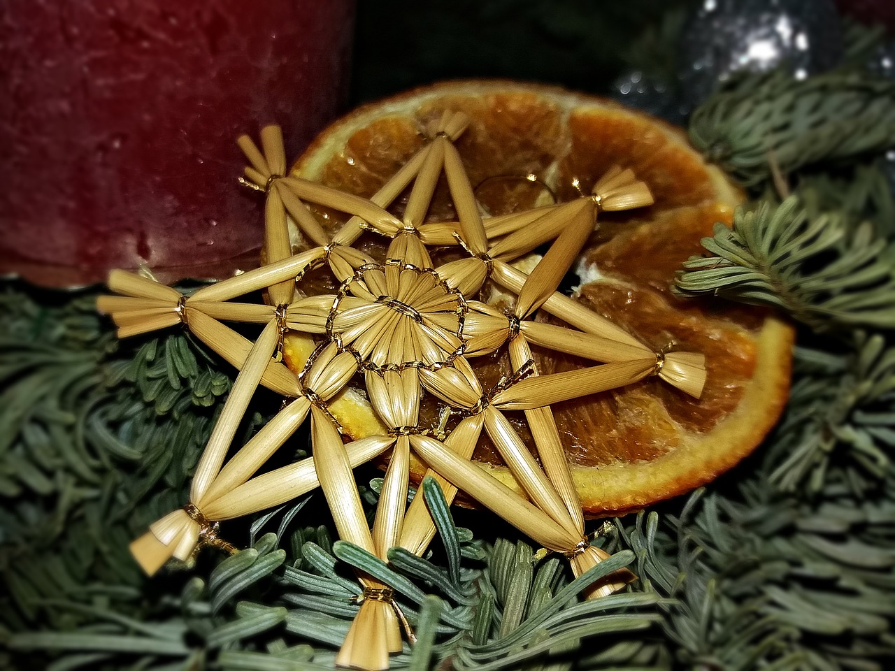 asterisk straw christmas free photo