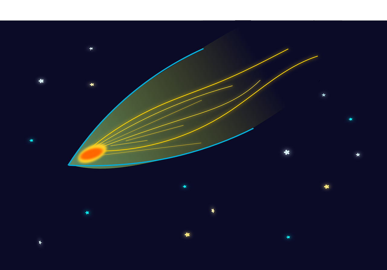 asteroid comet night free photo
