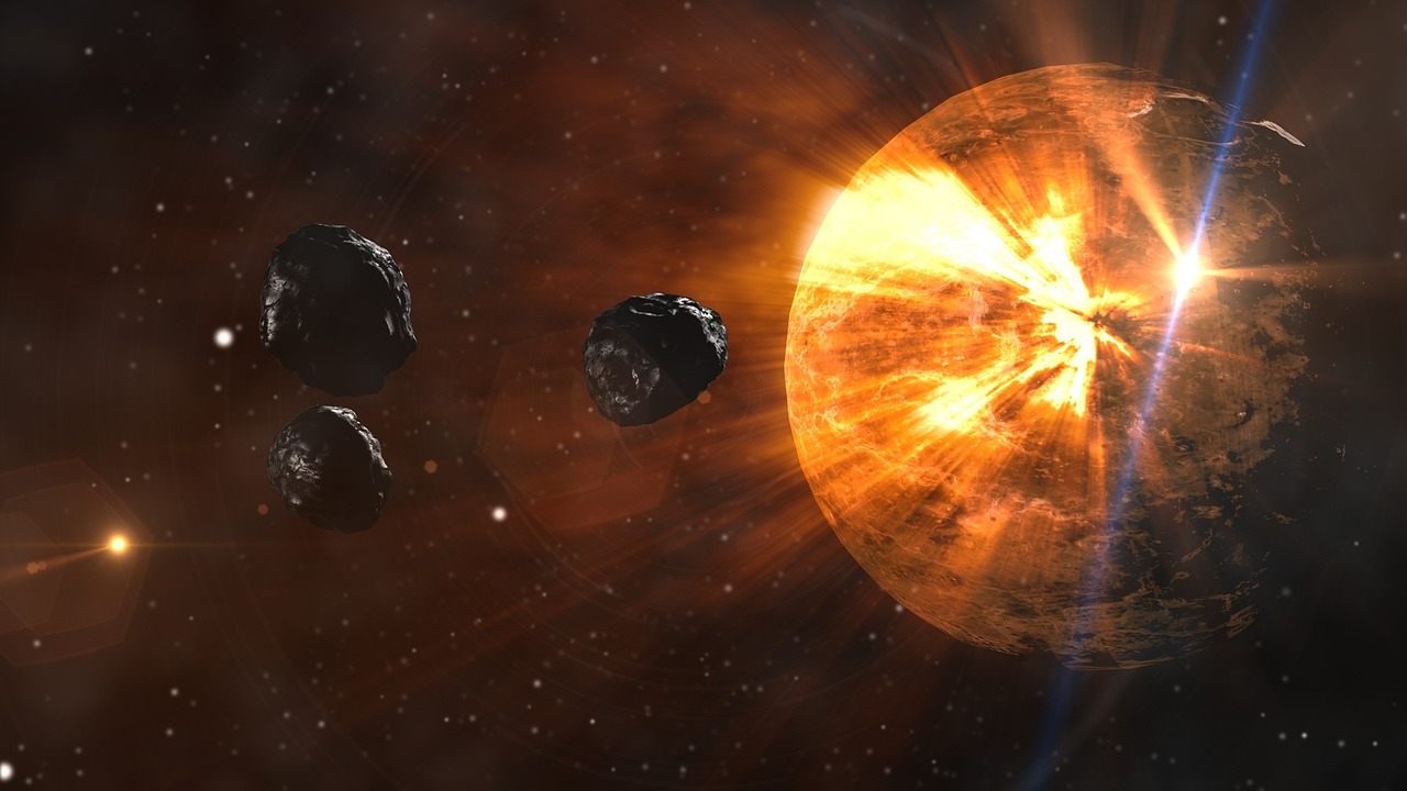 asteroids planet space free photo
