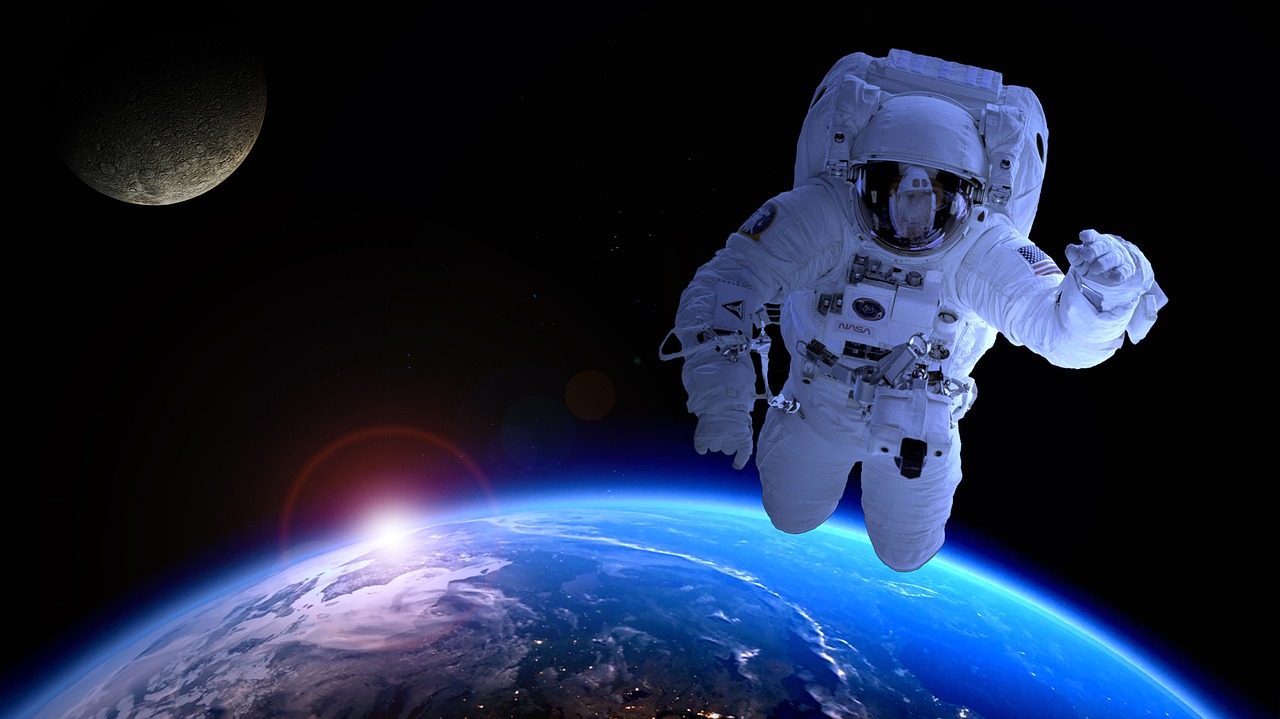 astronaut astronomy satellite free photo