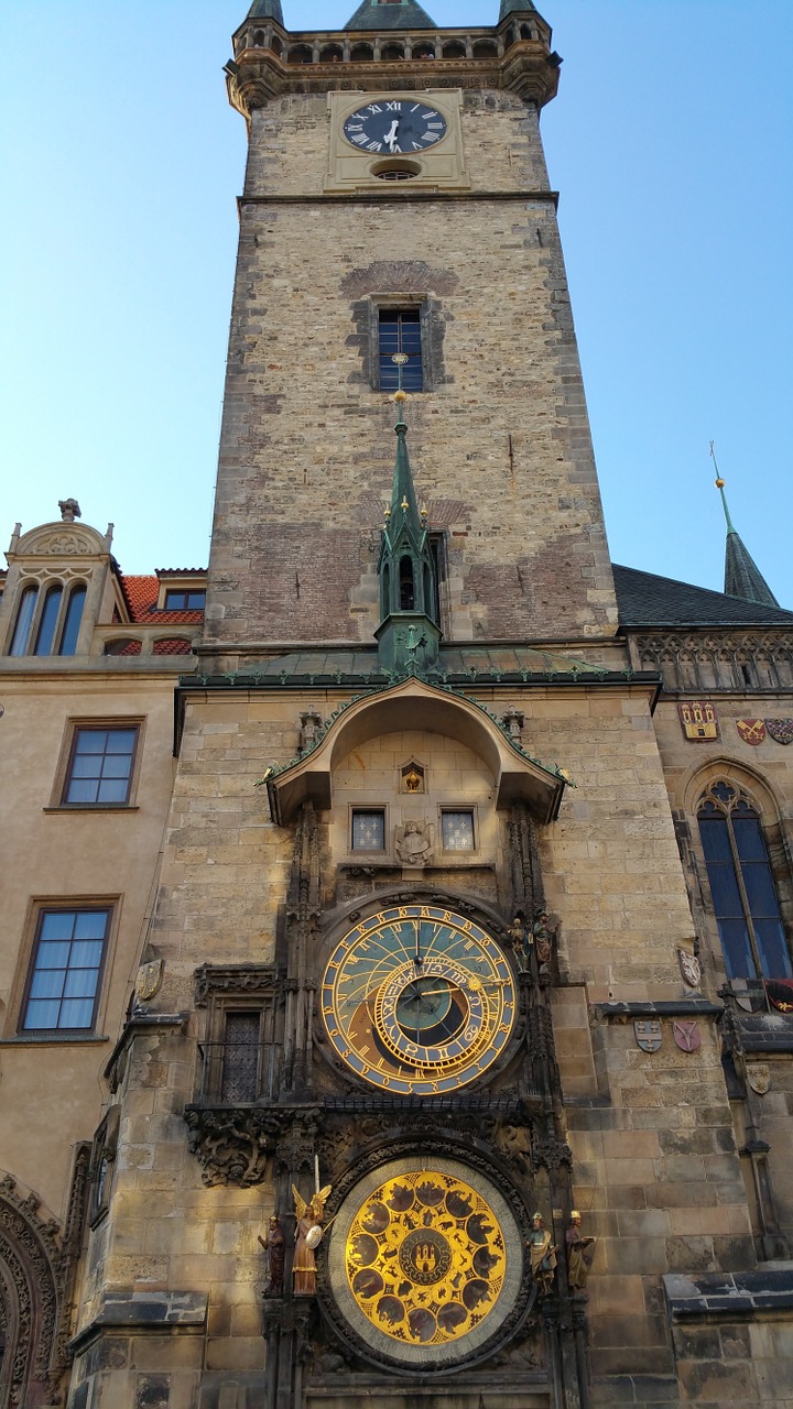 astronomical clock town square as free photo
