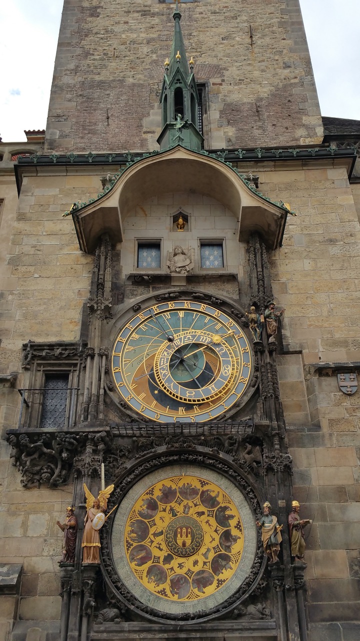 astronomical clock town square as free photo
