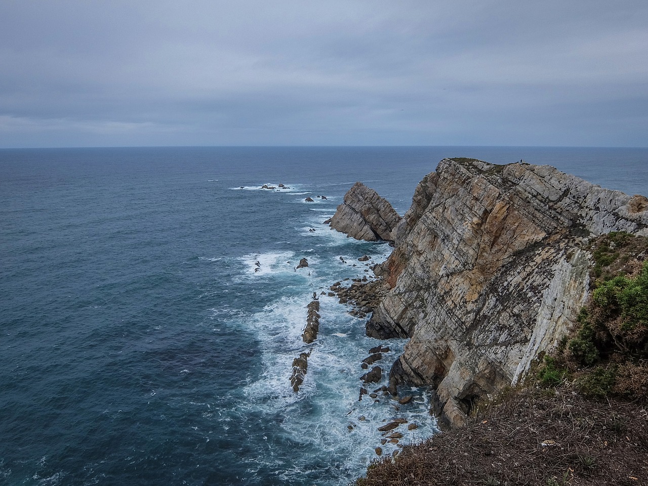 asturias ocean rocks free photo