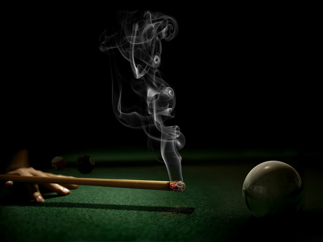 at,billiards,with,cigarette,free pictures, free photos, free images, royalty free, free illustrations, public domain