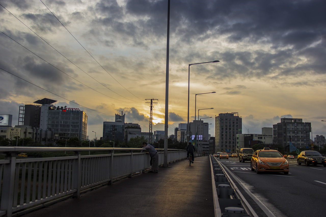 at dusk road cloud free photo