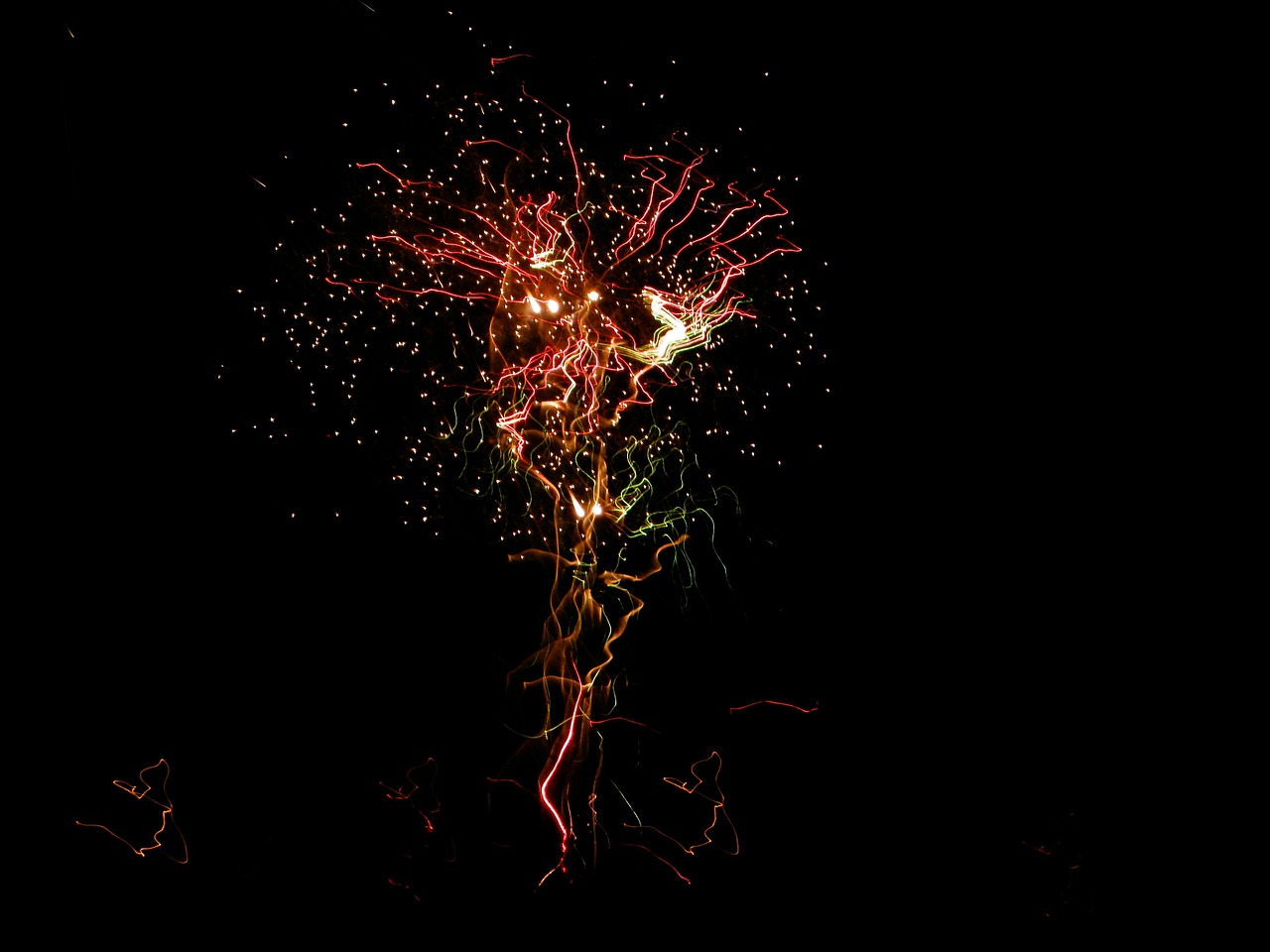 at night lights fireworks free photo