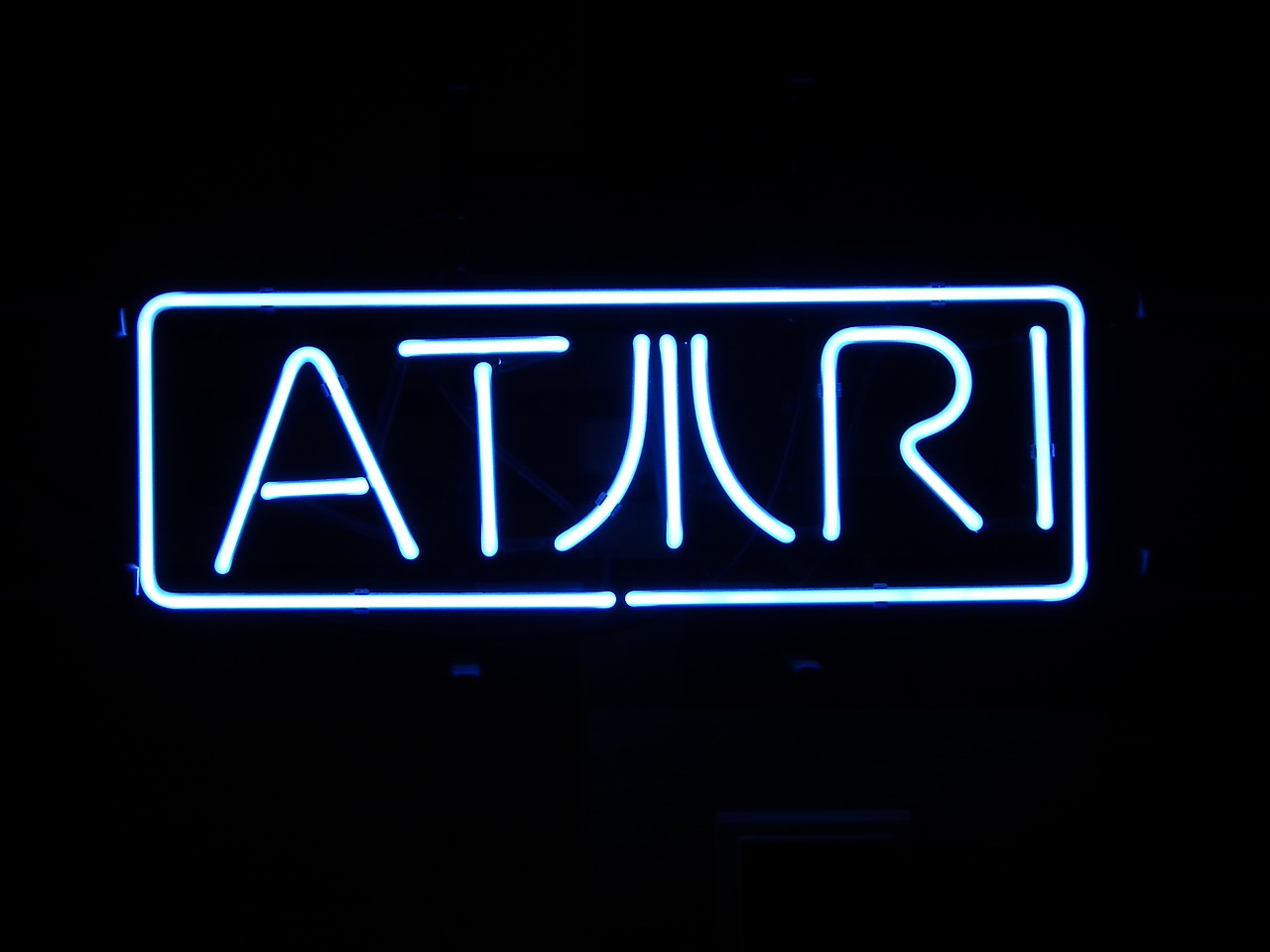 atari neon sign free photo