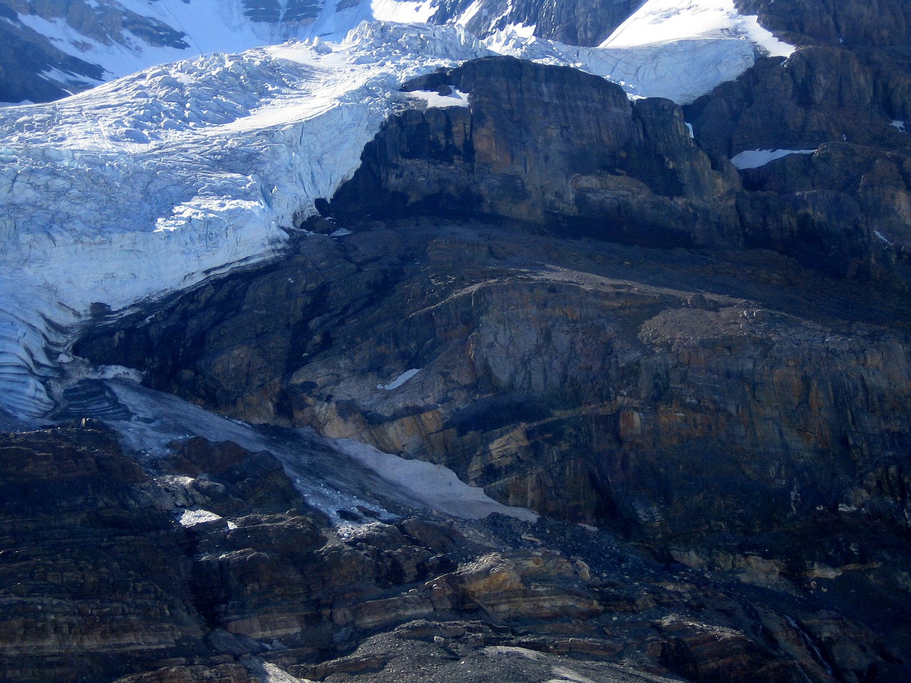 athabasca glacier rocky mountains canada free photo