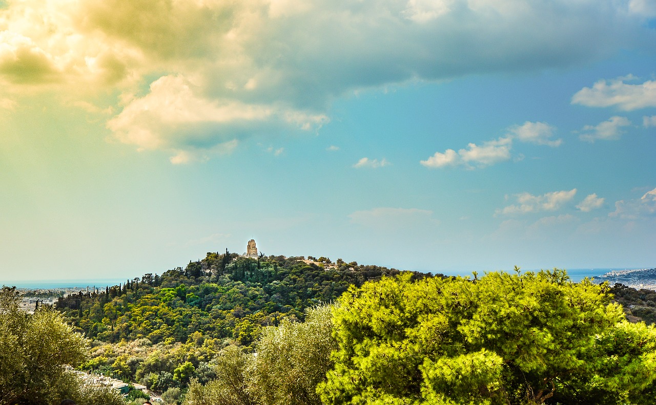 athens greece hill free photo