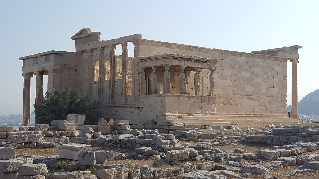 athens acropolis ruins free photo
