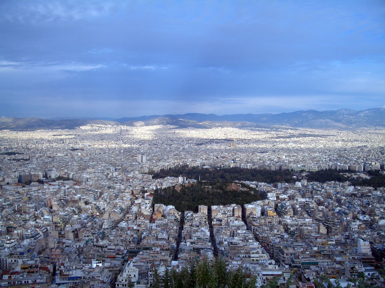 athens greece panorama free photo