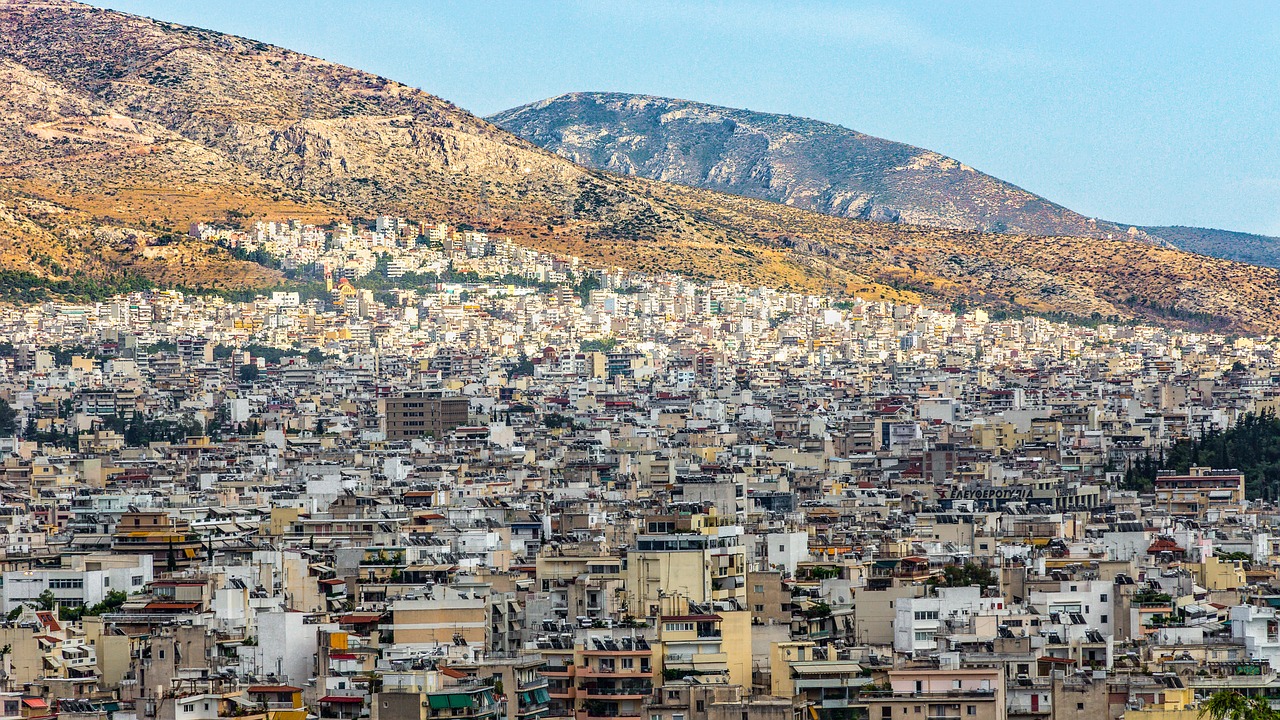 athens  houses  city free photo