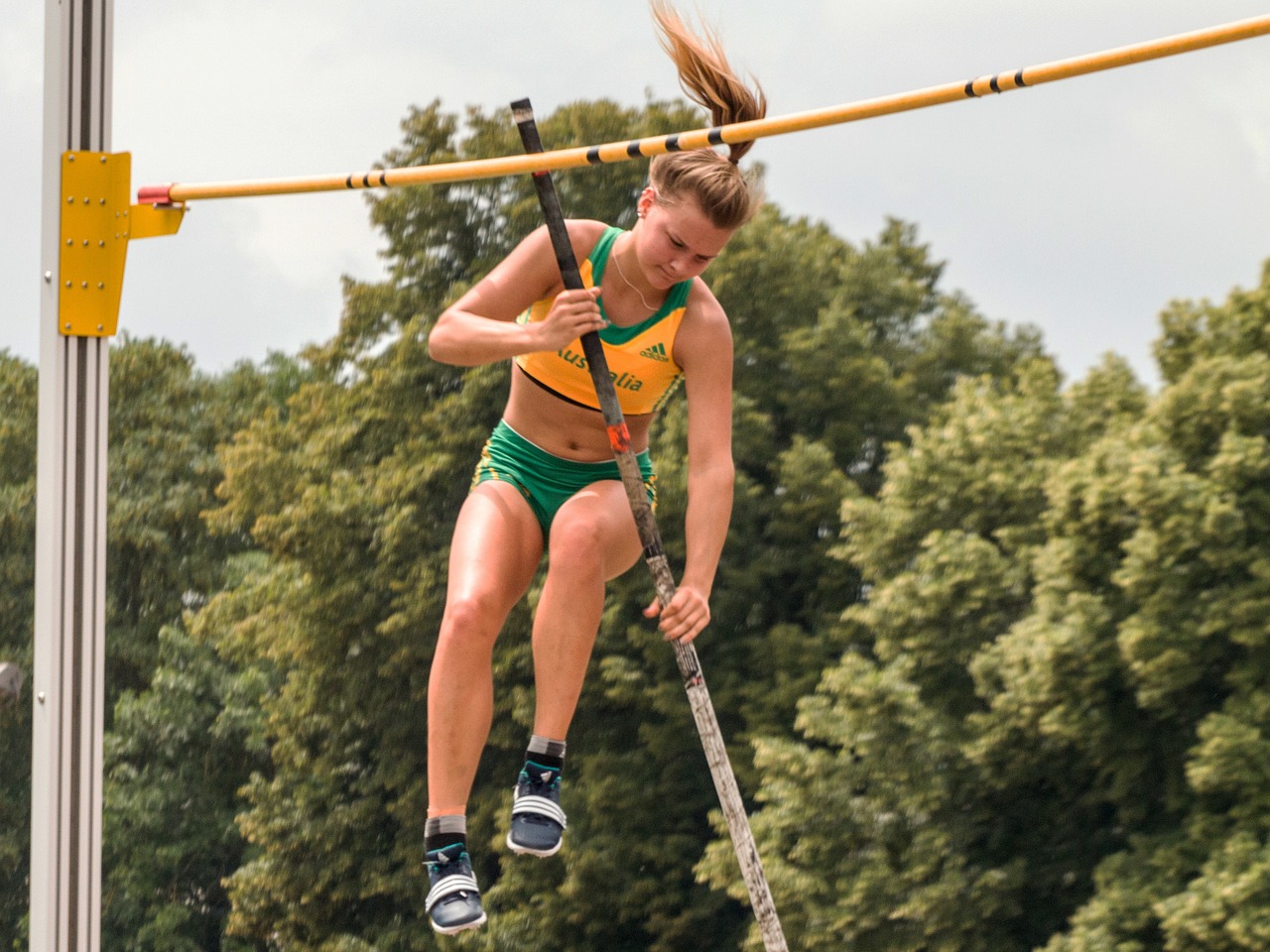 athletics sport pole vault free photo