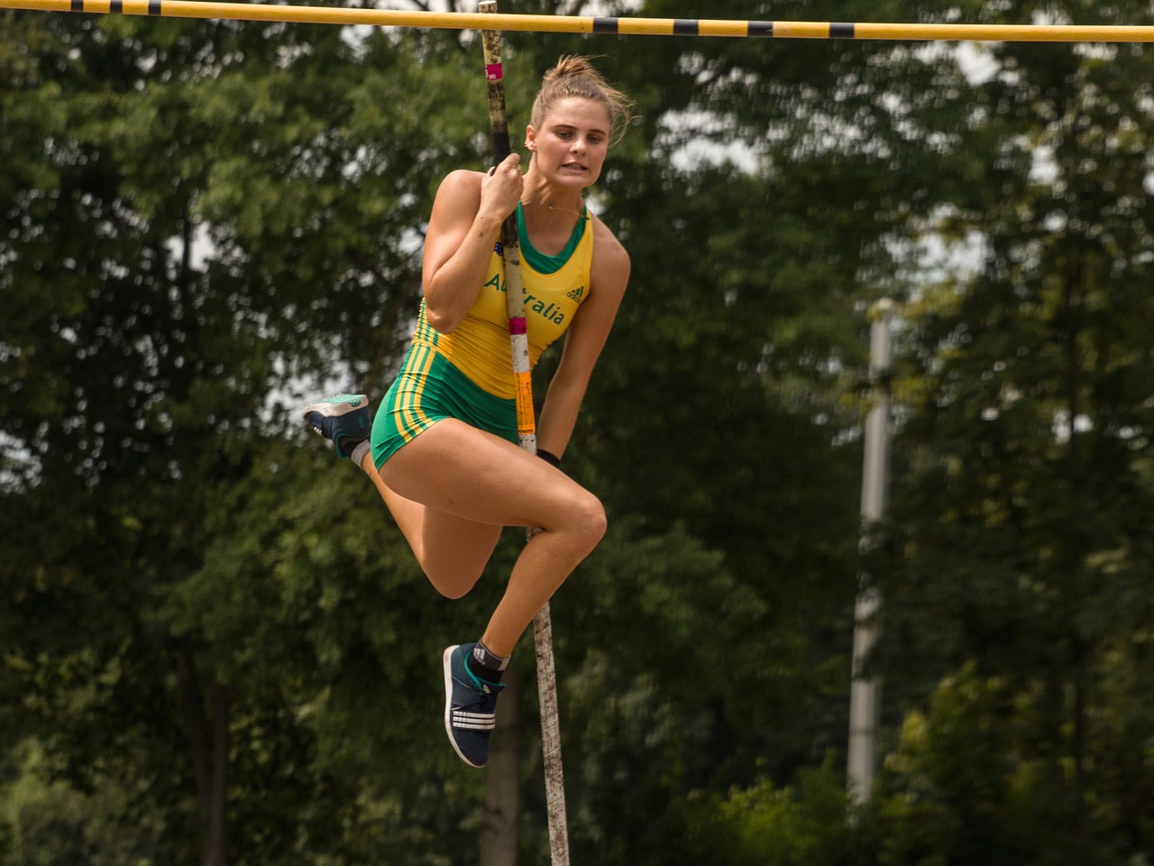 athletics sport pole vault free photo