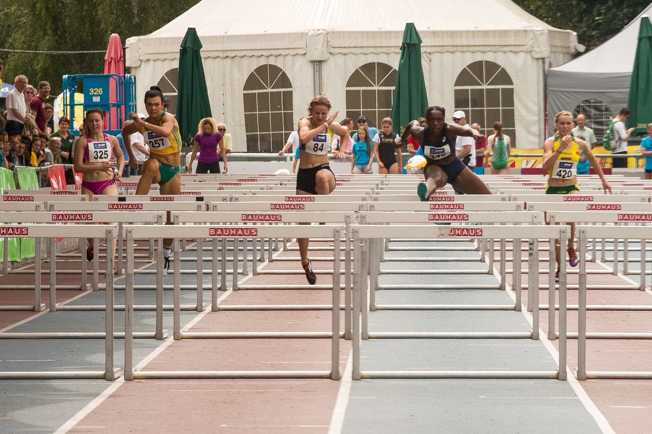 athletics sport hurdles free photo