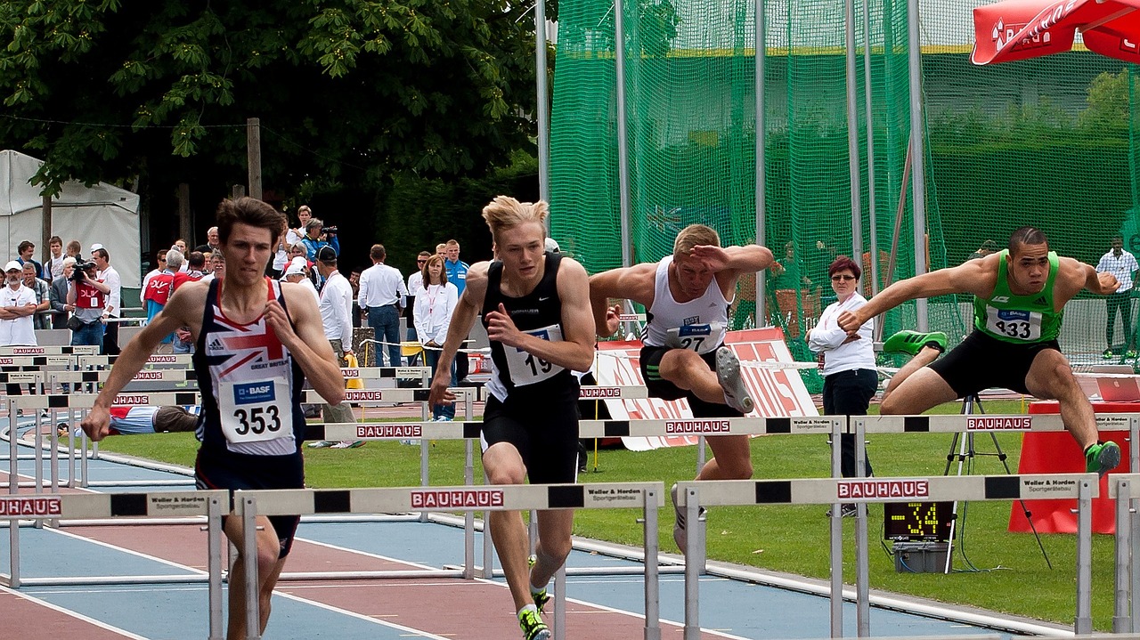 athletics sport hurdles free photo