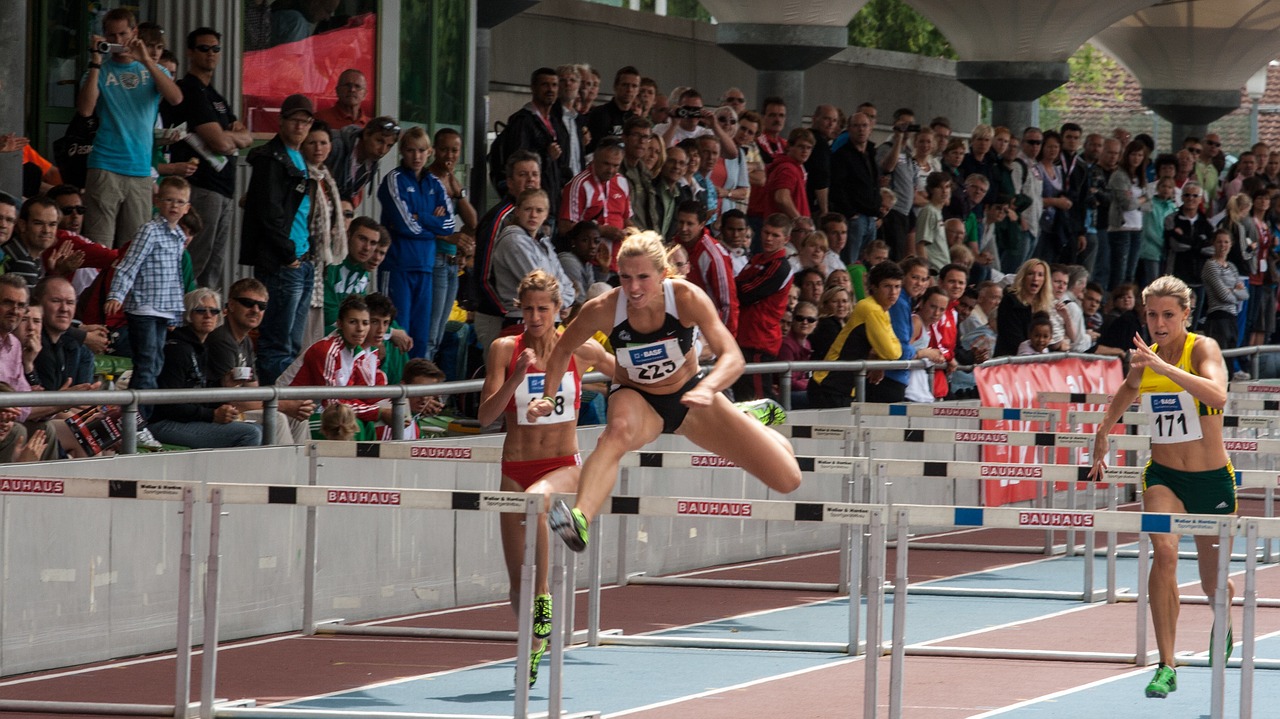 athletics sport hurdles free photo