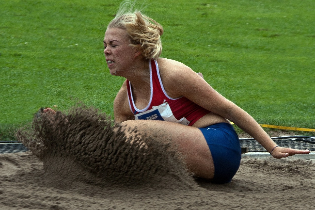 athletics sport long jump free photo