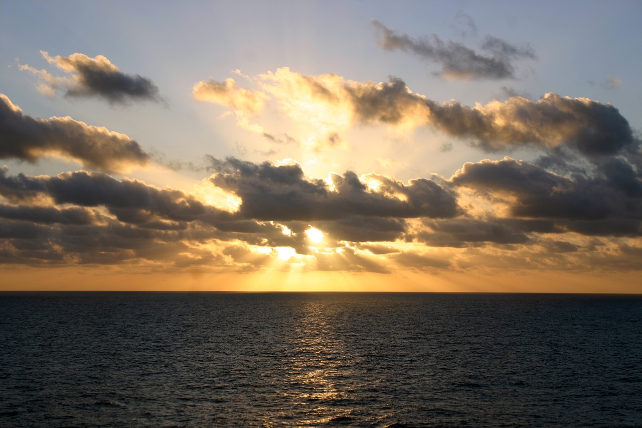 atlantic ocean sea sunset free photo