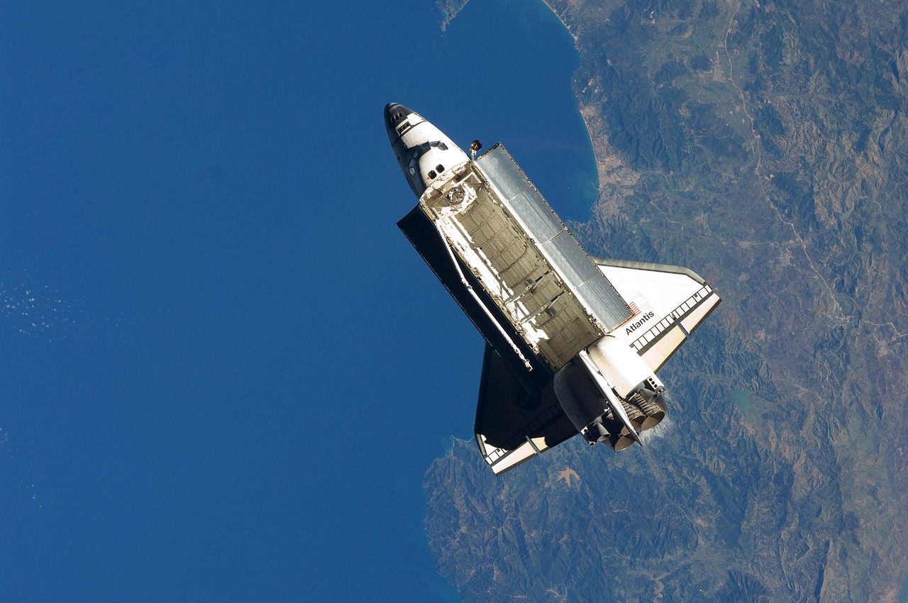 atlantis space shuttle mediterranean sea free photo