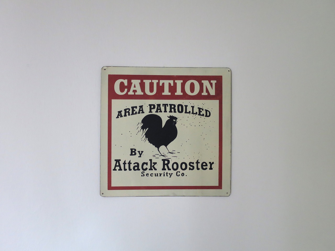 attack rooster beware sign warning free photo
