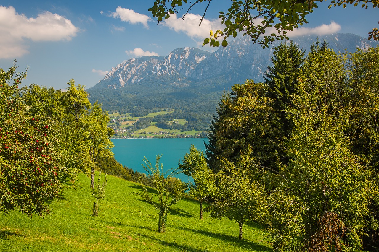 attersee  hell mountains  bergsee free photo