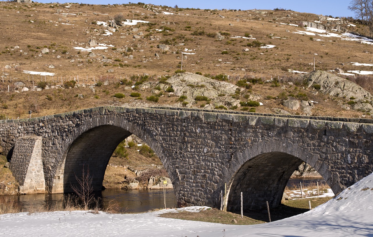 aubrac  bridge  river free photo