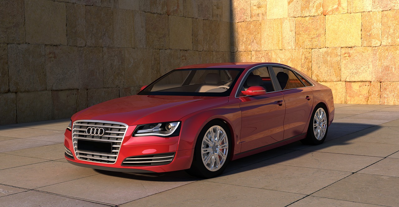 audi a8 in red free photo